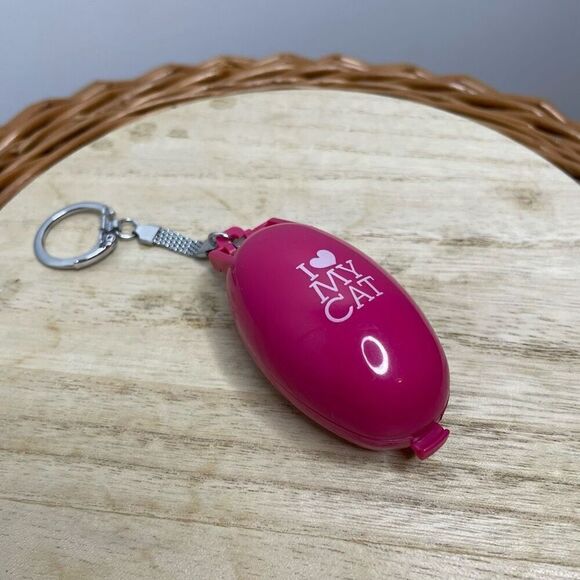 Takara Keychain Mainspring Pocket Critter Used Retro Japan I Love My Cat Works! - Picture 5 of 5